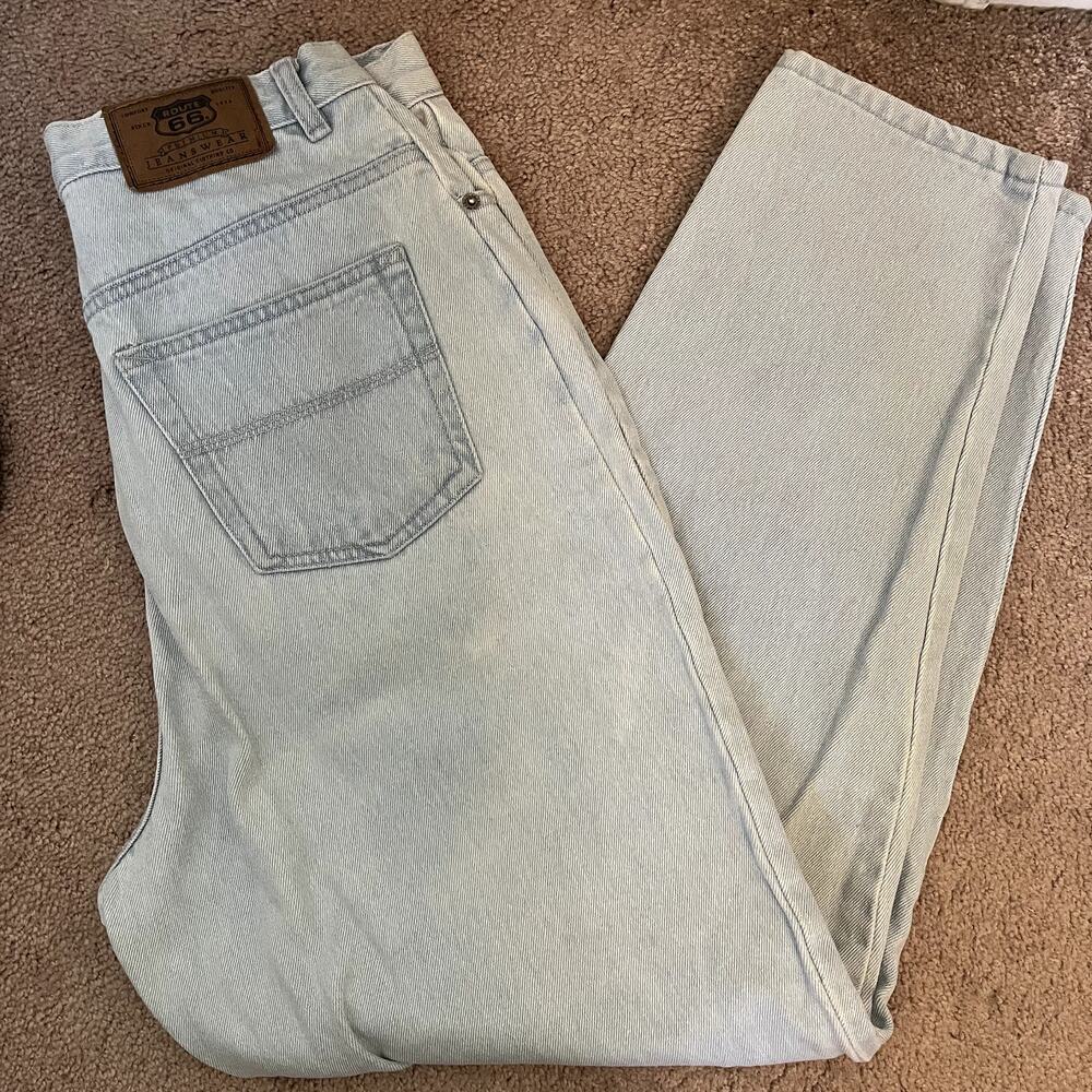 Route66 Light Wash High Waisted Baggy Jeans Women's 13/14